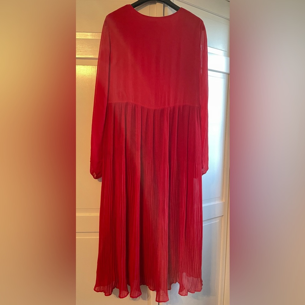 NWT H&M Wide Cut Chiffon Dress - Picture 3 of 8